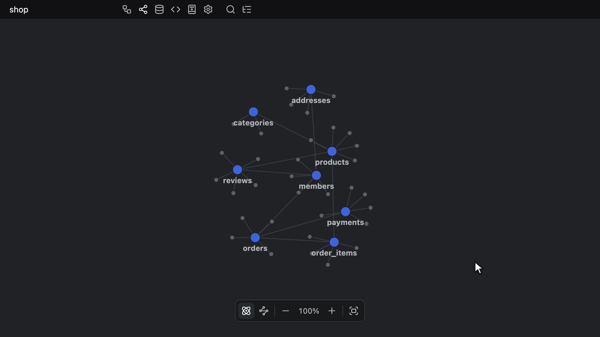 Switching to Flow, hovering orders to light it and its neighbours, pinning the light, picking Keys only, then zooming in with ⌘ + Wheel and pressing Fit
